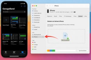 Die Datei auf das iPhone übertragen